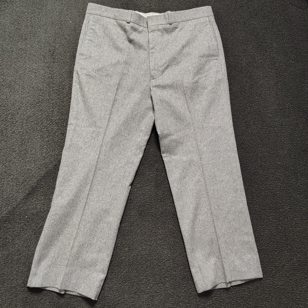 Farah Gray Wool Blend Pleated Dress Pants Mens Size 39x38 Slim Fit New